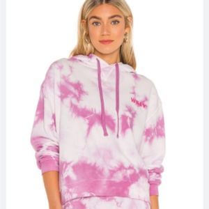 WOMENS WSLY XXS Ecosoft Classic Hoodie in Washed Orchid Tie Dye